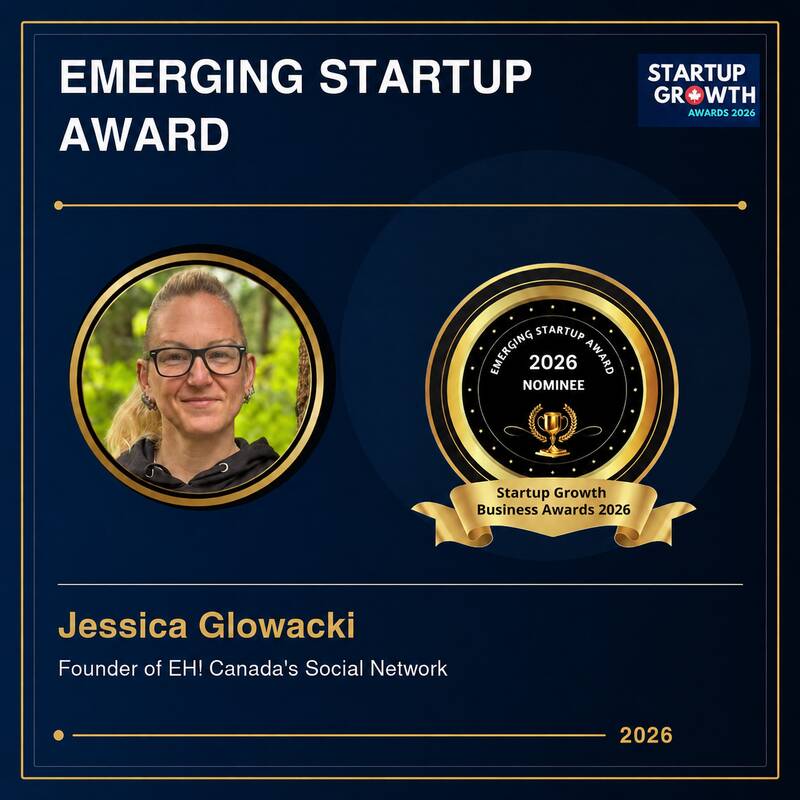 EH! founder Jessica Glowacki nominated for the Emerging Startup Award at the Startup Growth Business Awards.