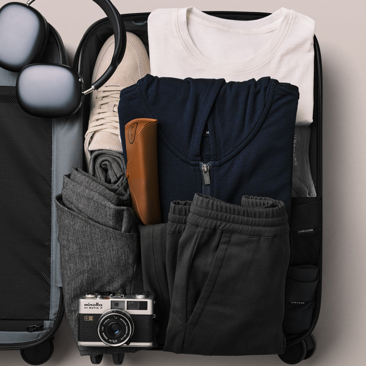 Unbound Merino clothing ready for travel