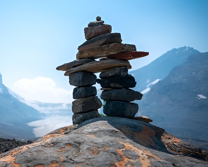 Inukshuk at Athabasca Glacier